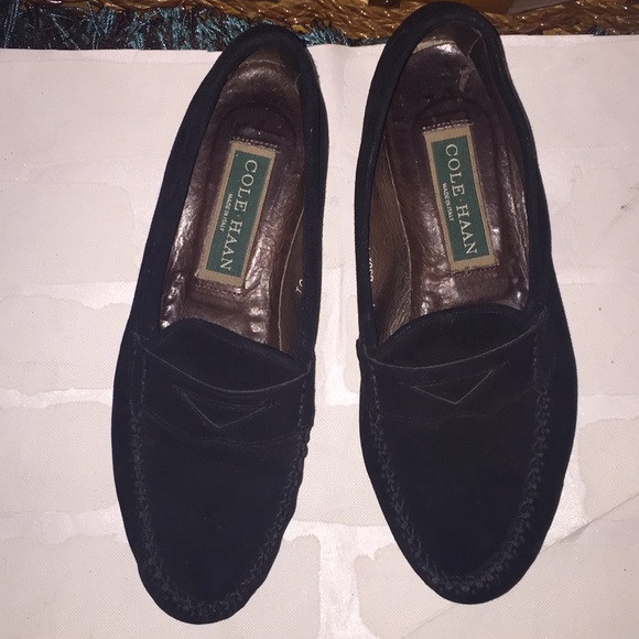 cole haan black suede shoes
